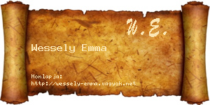 Wessely Emma névjegykártya